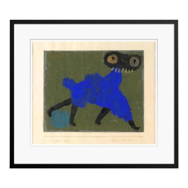 Paul Klee 'Blue Coat' Archival Pigment Print Framed in Black Reproduction For Sale