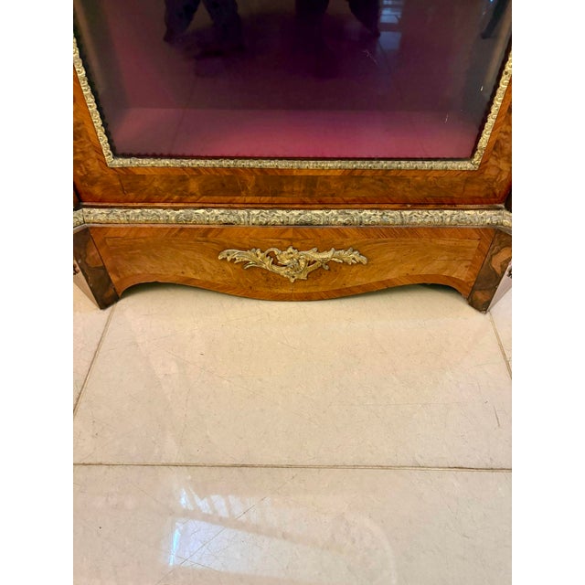Antique Victorian Burr Walnut Pier Cabinets with Ormolu Mounts, 1860, Set of 2 For Sale - Image 12 of 15