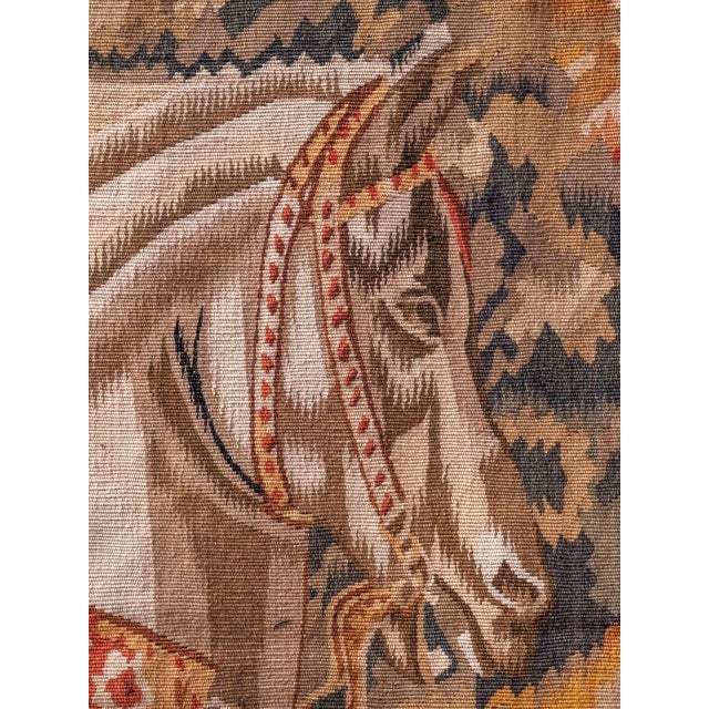 Nobleman on Horseback Gobelin For Sale - Image 3 of 14