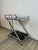 Black Vintage Z-Line Serving Cart in Chrome and Smoked Glass, 2000s For Sale - Image 8 of 13
