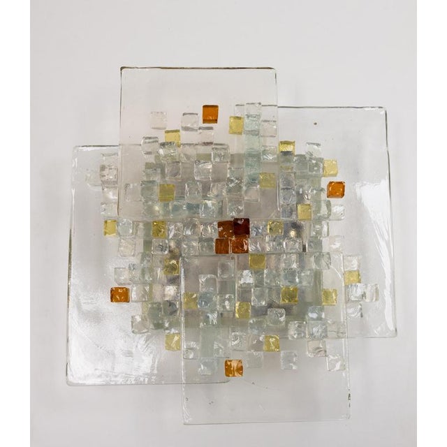 Mid-Century Brutalist Murano Glass Wall Sconce, Italy, 1970s For Sale - Image 4 of 16