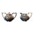 Chinese Export Sterling Silver Creamer and Sugar by Cutshing For Sale