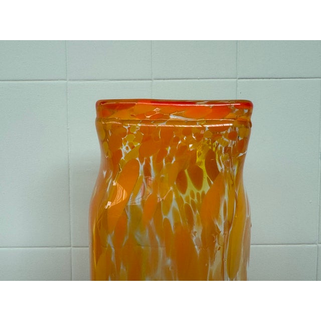 Glass Glass Vase, Former Czechoslovakia, 1960s For Sale - Image 7 of 15