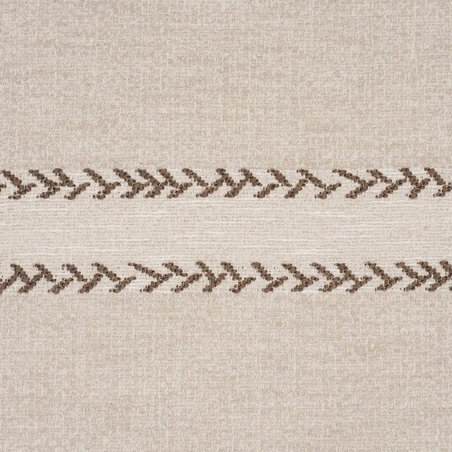 Contemporary Schumacher Plains Stripe Casement Fabric In Flax For Sale - Image 3 of 4