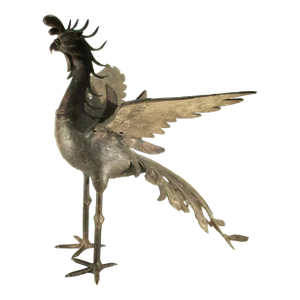 Antique Japanese Edo Bronze Phoenix Sculpture Circa 1800's