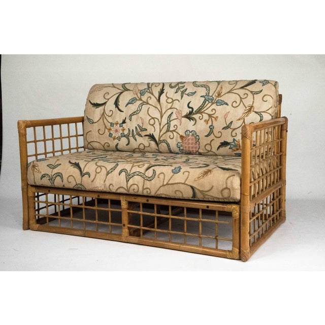 Mid-Century Modern Italian Tropical Chic Loveseat by Vivai Del Sud, 1960s For Sale - Image 9 of 12