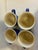 Vintage Emile Henry France Cobalt Blue Ribbed Mugs, Set of 4 For Sale - Image 4 of 8