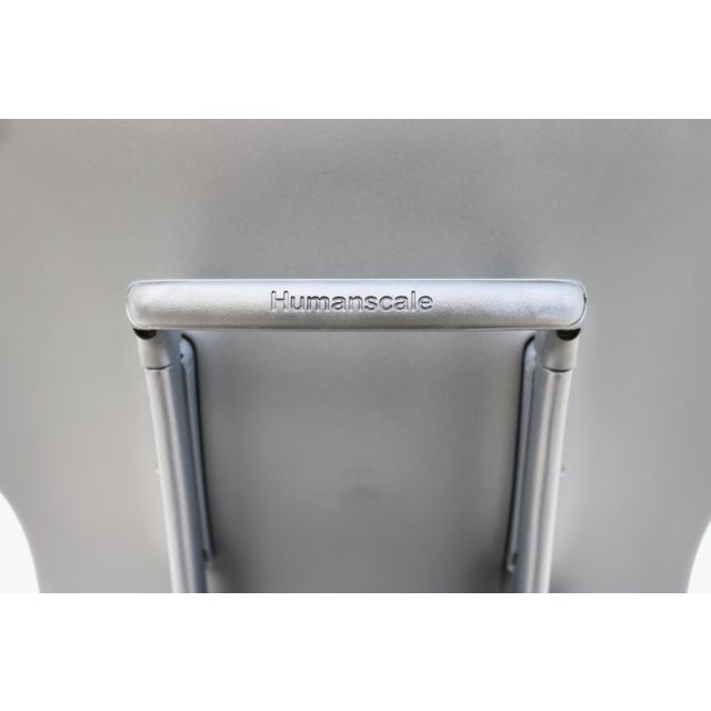 Humanscale Freedom Ergonomic Armless Task Desk Chair in Blue Color Slightly Used For Sale - Image 16 of 18