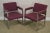 High Quality Vintage Pair of Chrome Frame Armchairs in the Style of Milo Baughman Unsigned Maker