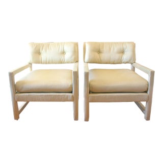 Mid Century Modern Pair of Milo Baughman Style Parsons Chairs for John Stuart For Sale