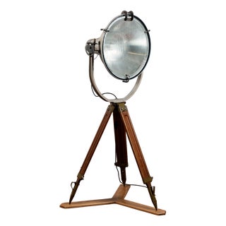 FS 1500 Cariboni Searchlight with Tripod and Working Base from the Italian Railways, 1960s For Sale