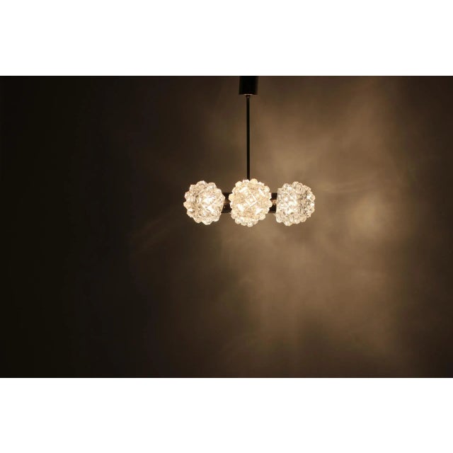 Mid-Century Chrome Steel & Glass Chandelier, 1970s For Sale - Image 10 of 11