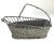 1950s Vintage Handmade Woven Silverplate Wine Bottle Basket For Sale - Image 5 of 11