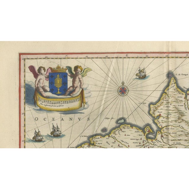 Blaeu Map of Galicia Spain, 1642 For Sale - Image 6 of 10
