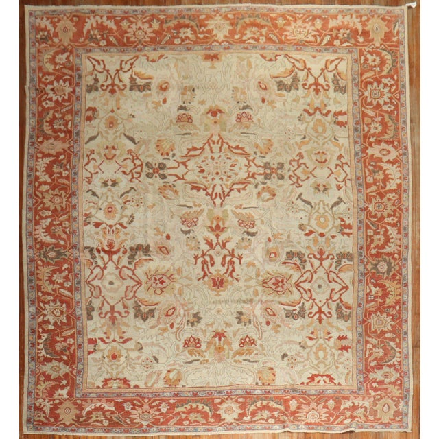 Antique Sultanabad Persian Carpet For Sale - Image 16 of 18