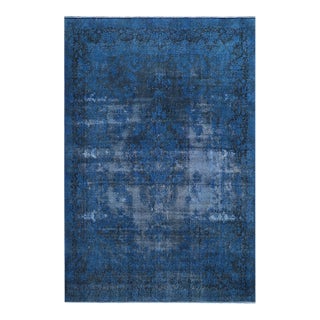 Boho Chic Persian Blue/Black Wool Rug - 9'9'' X 13'3'' For Sale