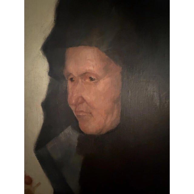 Modern Karl Mons, Schwälmer Woman with Evening Headdress, Oil Painting on Canvas, Framed For Sale - Image 3 of 12