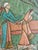 Wood Pair Persian Mughal Textiles Framed in Bamboo For Sale - Image 7 of 9