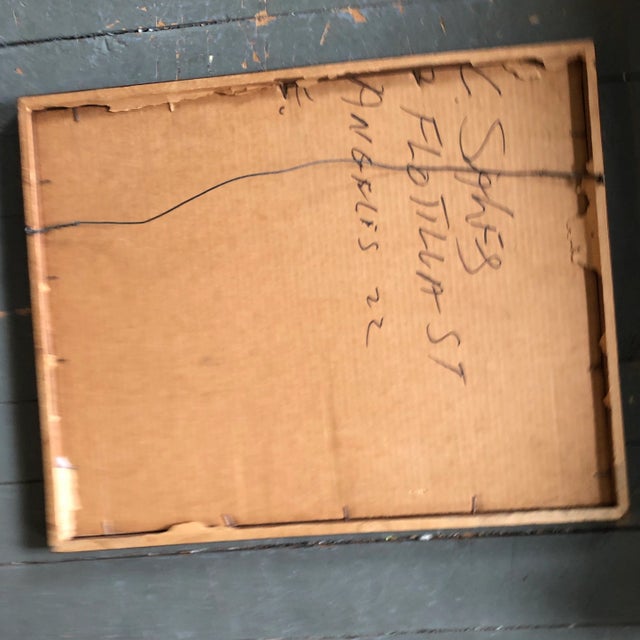 1960’s Abstract Expressionist Musical Figures Painting Signed Original Mid Century Frame For Sale - Image 4 of 6