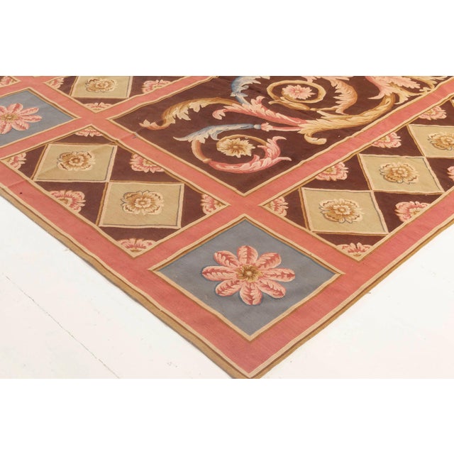 Contemporary Aubusson Design Handmade Wool Rug by Doris Leslie Blau For Sale In New York - Image 6 of 7