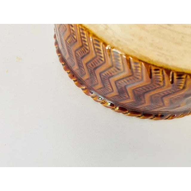 Ceramic Ceramic Dish in Brown by Villeroy & Boch for Boch Frères, 1970 For Sale - Image 7 of 10