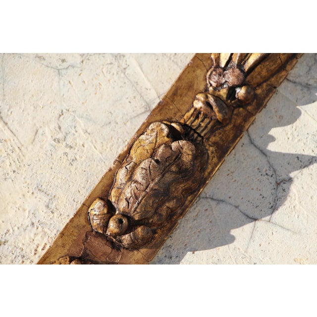 18th Century Antique Wooden Baroque Gold Leaf Frieze For Sale - Image 9 of 13