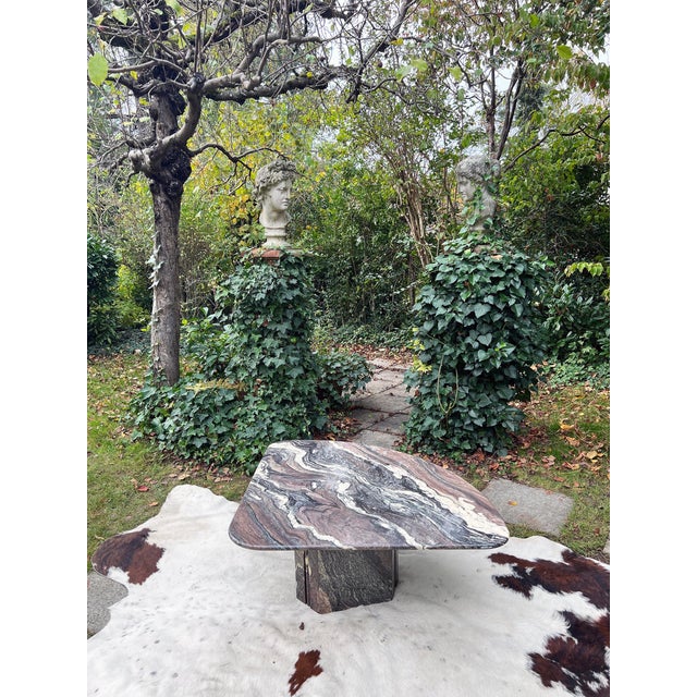 Solid Marble Italian Postmodern 1980s Coffee Cocktail Table For Sale - Image 10 of 12