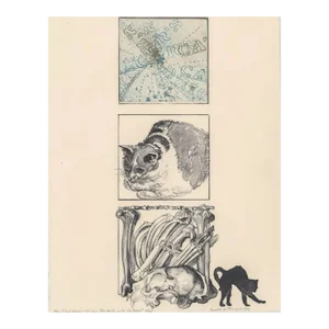 1999 Carolina Thorington Cat Multistage Print