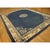 Chinese Antique Peking Chinese Floral Navy Open Field Medallion Oriental 1920s Rug For Sale - Image 3 of 11