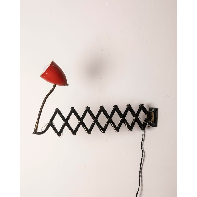 Extendable Wall Lamp by Robert Mathieu, France, 1950s For Sale - Image 4 of 8