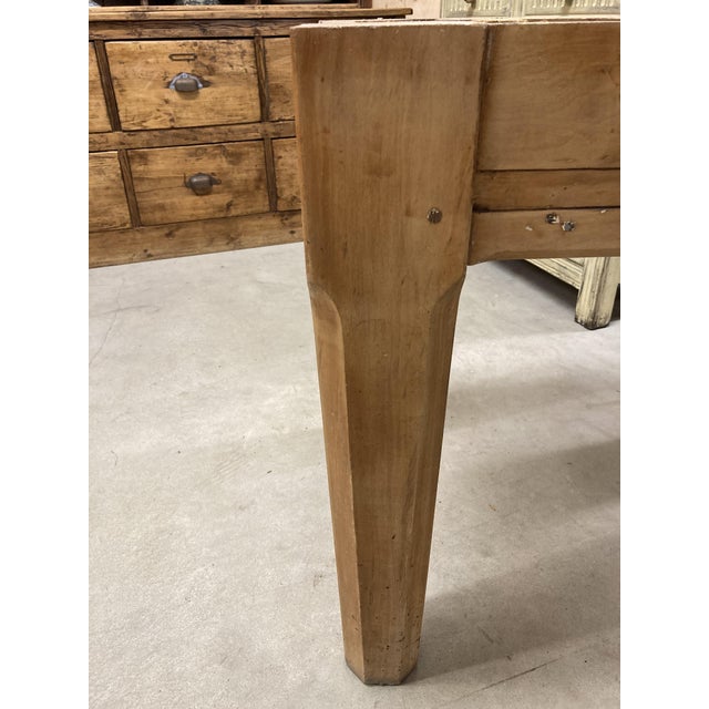 Butchers Block in Beech with Octagonal Legs, 1930s For Sale - Image 12 of 18