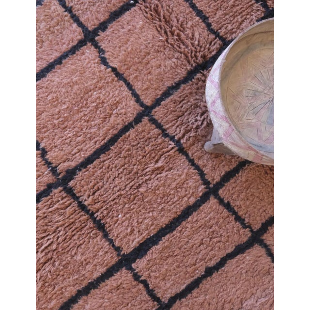 Brown Moroccan Rug - 8.4 X 7 Ft For Sale In Cleveland - Image 6 of 8