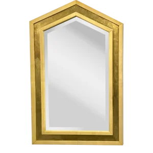 Mid-Century Modern Giltwood Wall / Console / Pier Mirror, Parchment, Italian