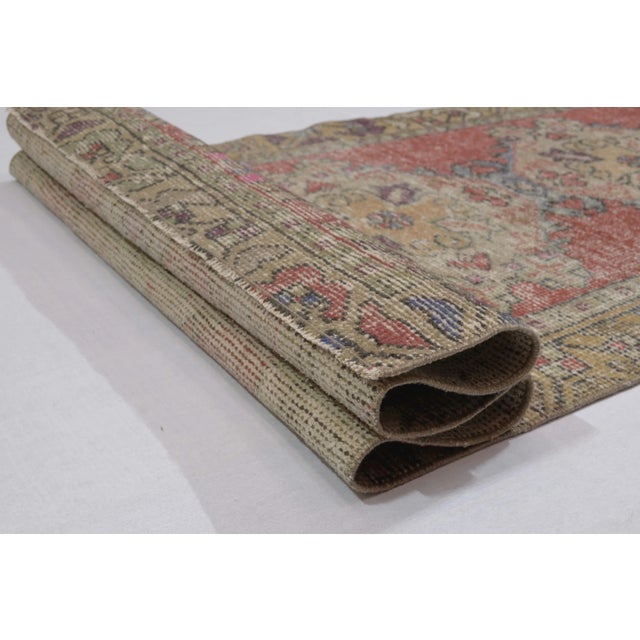 1970's Warm Vintage Turkish Hand-Knotted Hallway Runner Rug 2'9" X 9'2" For Sale - Image 10 of 13