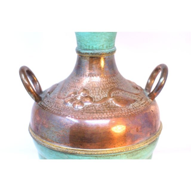 Vintage Mexican Copper Vase For Sale - Image 4 of 4