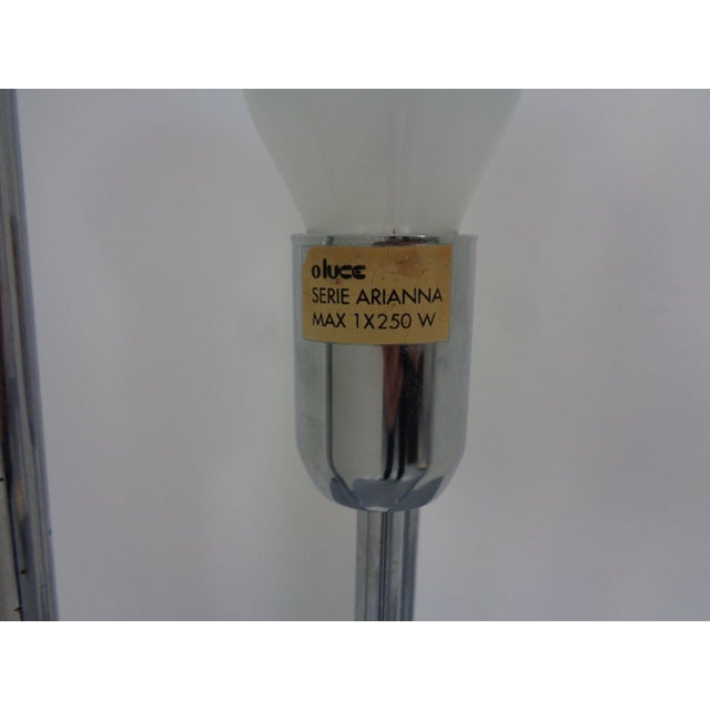 Arianna Floor Lamp in Marble and Handblown Glass by Bruno Gecchelin for Oluce, Italy, 1970s For Sale - Image 3 of 18