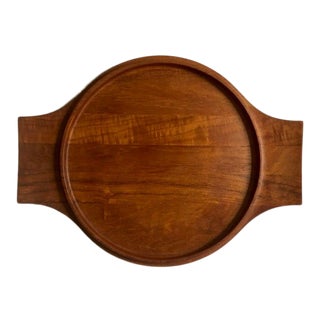 Vintage Large Dansk Teak Serving Tray For Sale