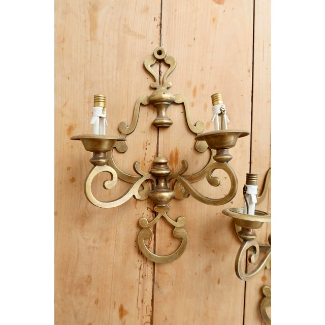 1970s Vintage Brass Wall Sconces, 1970s, Set of 2 For Sale - Image 5 of 8