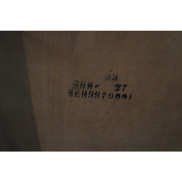 Wood Mid Century Modern Attributed to Lane Staccato Brutalist Oak Mirrored Full Headboard For Sale - Image 7 of 10