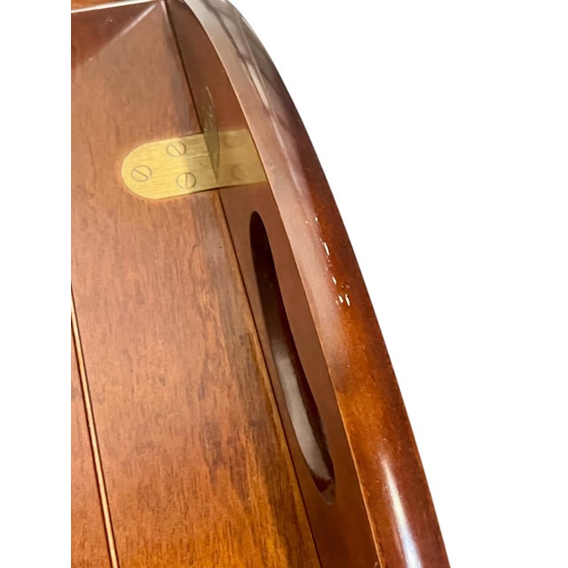 Pair Vintage Bombay Company Georgian Style Mahogany Butler’s Tray Tables For Sale - Image 13 of 18