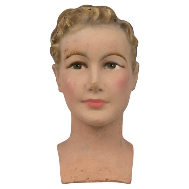 1920s French Plaster Bust For Sale - Image 15 of 18
