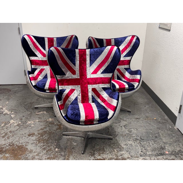 Design Plus Gallery presents a Set of Three Union Jack Accent Chairs from Acme Furniture. The chairs are inspired by Arne...