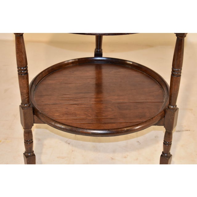 English Oak Round Bar Cart, Circa 1920 For Sale In Greensboro - Image 6 of 7