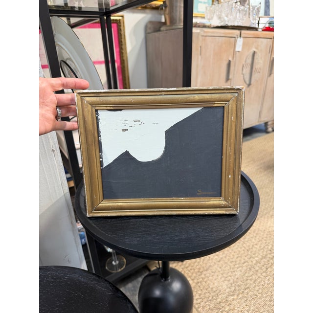 Abstract Original Petite Modern Abstract Painting in Antique Gold Frame For Sale - Image 3 of 8