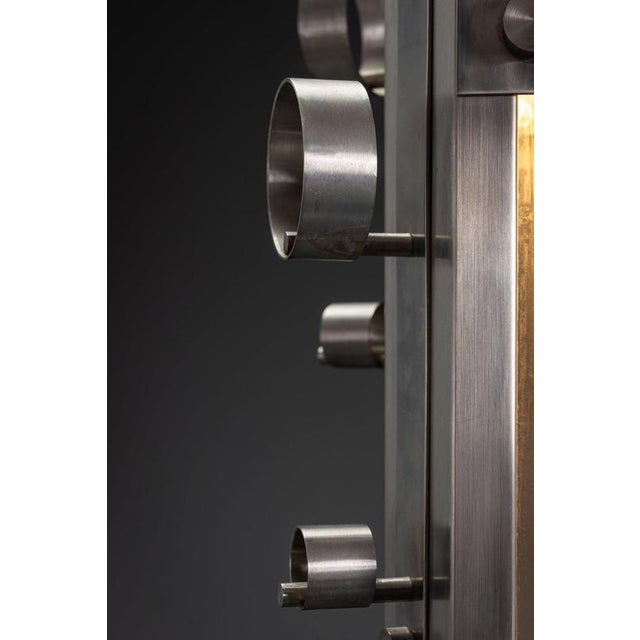 Silver Sculptural Uplighter Floor Lamp with Integrated Coat Rack, 1960s For Sale - Image 8 of 15