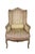 French Country Vintage French Louis XVI Style Walnut Bergère Wingback Library Reading Chair For Sale - Image 3 of 18