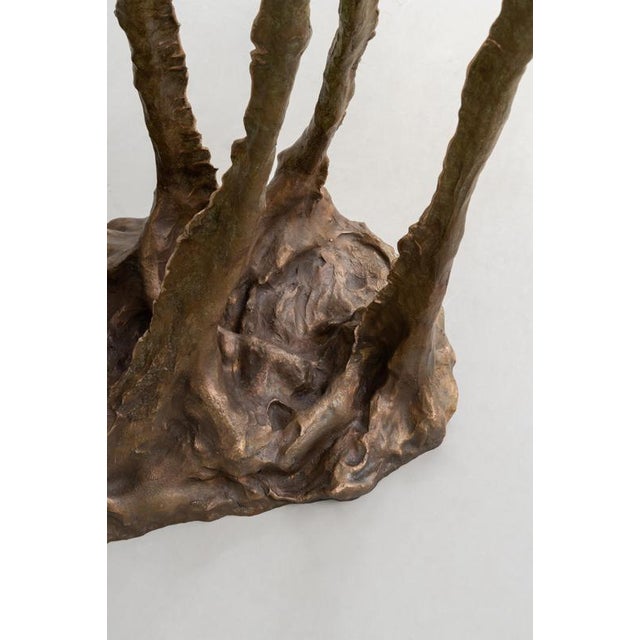 Posidoni Bronze and Handblown Glass Floor Lamp by Emilie Lemardeley For Sale - Image 9 of 11