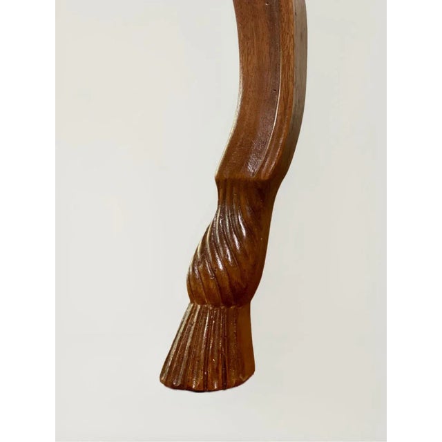 Wood 19th C. French Provincial Louis XV Style Carved Walnut Side Table With Drawer For Sale - Image 7 of 12