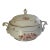 Vintage Hollóháza Hungary Porcelain Covered Soup Tureen - Hand Painted Rust Orange Floral & Gold Trim Pattern Sc / B For Sale
