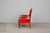 Antique Mahogany Armchair in Red, 1800s For Sale - Image 6 of 17